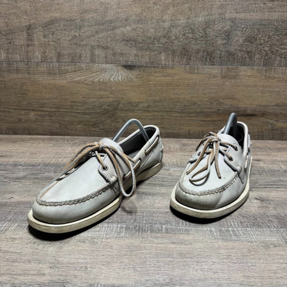 Sebago Hommes Stone Leather Docksides Shoes Men's Size 9.5